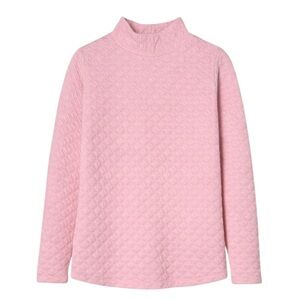Crewcuts Girls Quilted Mockneck Pullover Powderpuff Pink Size XL 12-14 #BU362